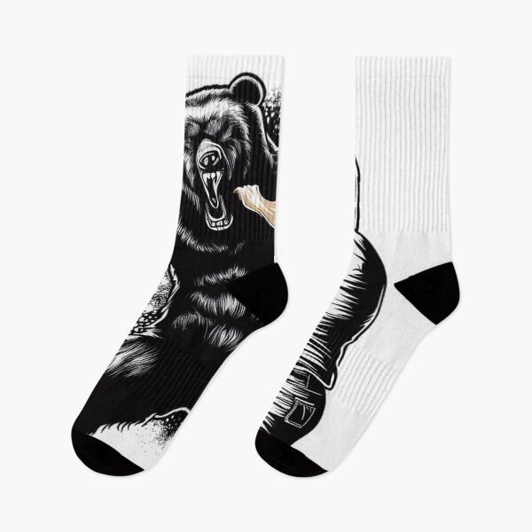 Item preview, Bear Puncher - Crazy Man Fighting Grizzly Bear Design designed and sold by SpendieSellers.