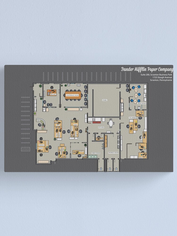 Dunder Mifflin Paper Company Floor Plan Tv Show Floorplan Inc