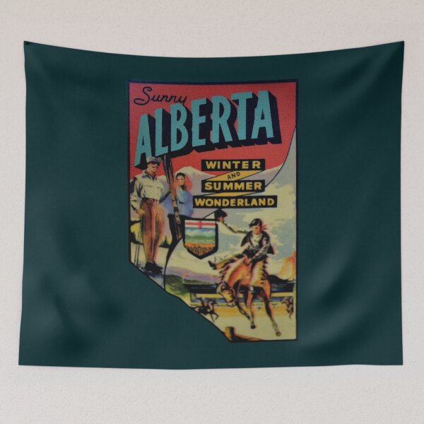 Item preview, Alberta AB Canada Vintage Travel Decal  designed and sold by DritiMaloy.