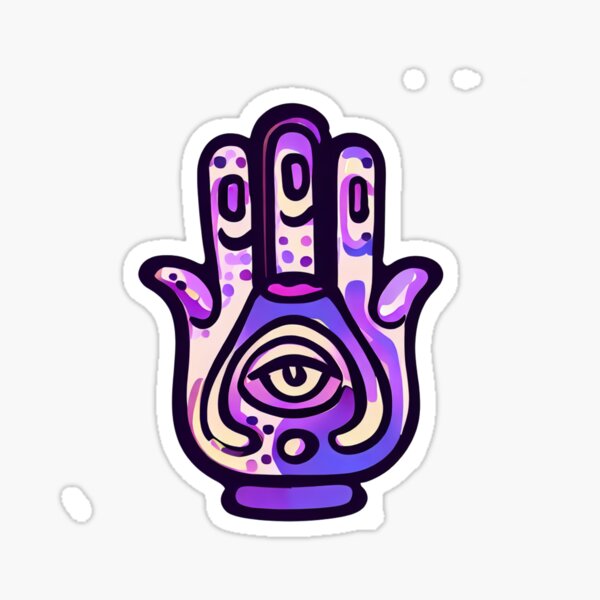 Hamsa T-Shirtla mano de fatima Sticker for Sale by MapBon