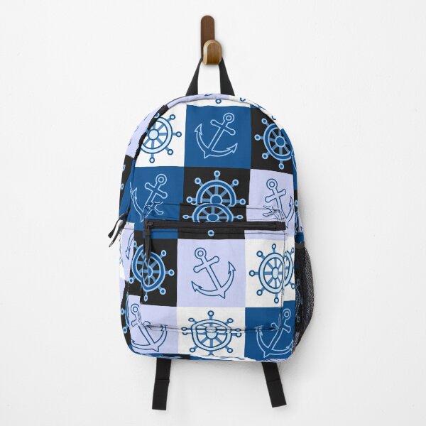 Item preview, Nautical Checkerboard With Anchors and Helms designed and sold by capefox.