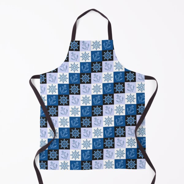Item preview, Nautical Checkerboard With Anchors and Helms designed and sold by capefox.