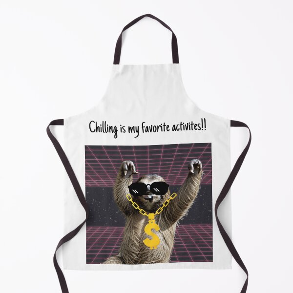 Item preview, funny sloth with sunglasses and gold dollar chain designed and sold by GrafiWear.