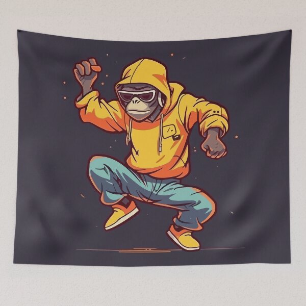 Item preview, Hip Hop Dancing Monkey designed and sold by Amir Faysal.