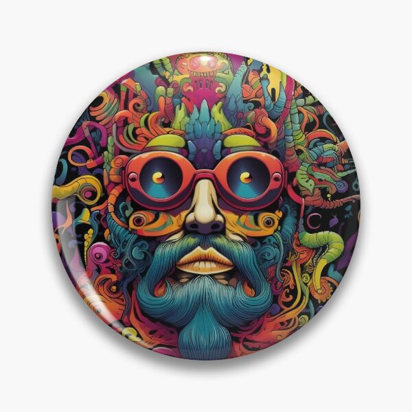 Artikelvorschau, Psychedelic Crazy Man: Eklektischer Geist entworfen und verkauft von PsyCloth.