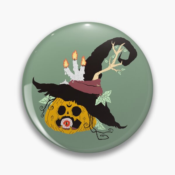 Item preview, Pumpkin with a witch hat designed and sold by luridmint.