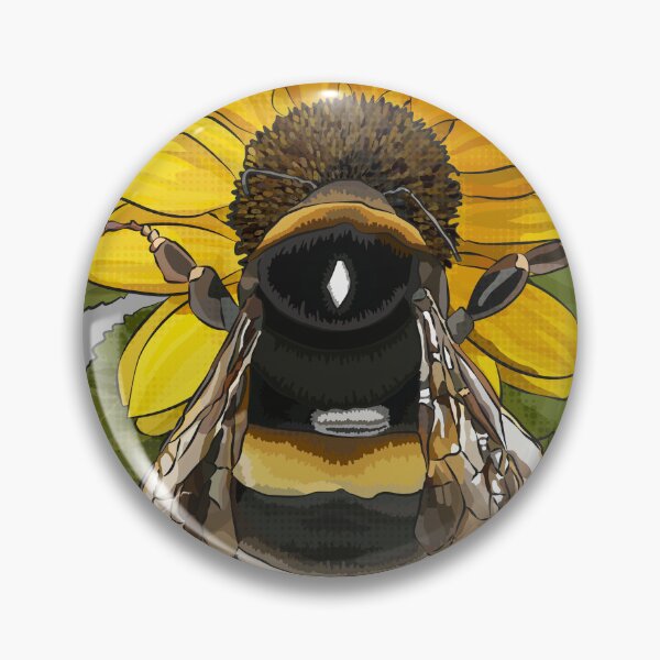 Item preview, Bumblebee on Flower by BeeFoxTree gray grey designed and sold by BeeFoxTree.