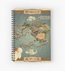 Avatar the Last Airbender Map Books 1-3 High Quality Spiral Notebook