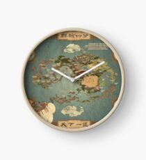 Avatar the Last Airbender Map Books 1-3 High Quality Clock