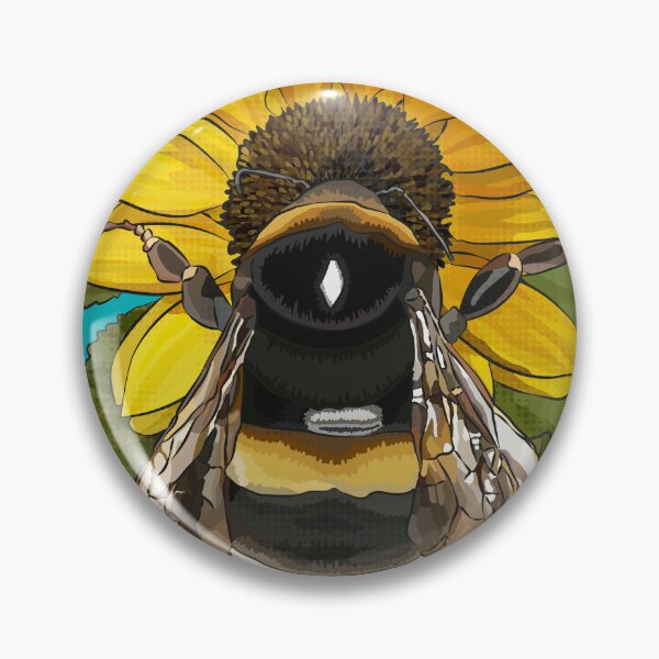 Item preview, Bumblebee on Flower by BeeFoxTree Teal Turquoise  designed and sold by BeeFoxTree.
