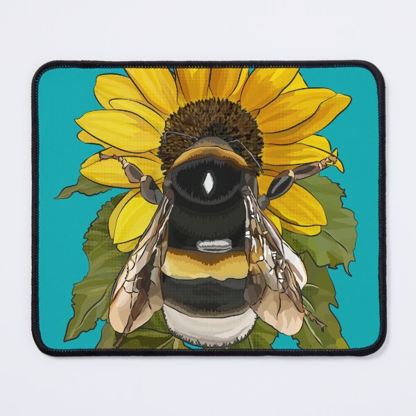 Item preview, Bumblebee on Flower by BeeFoxTree Teal Turquoise designed and sold by BeeFoxTree.