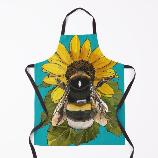 Item preview, Bumblebee on Flower by BeeFoxTree Teal Turquoise designed and sold by BeeFoxTree.