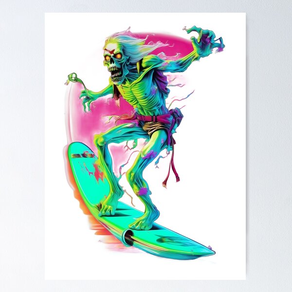 Item preview, Zombie surfer designed and sold by AyrDigitalArt.