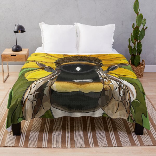 Item preview, Bumblebee on Flower by BeeFoxTree Lush Green designed and sold by BeeFoxTree.