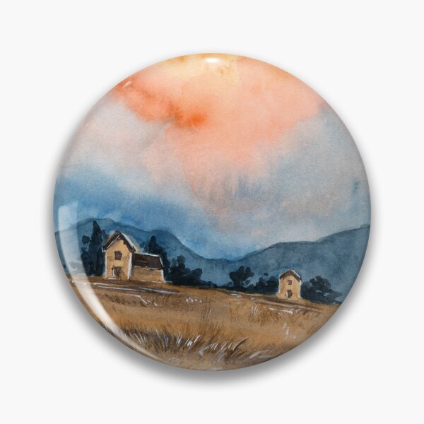Item preview, Sunset in the Middle of Nowhere - Watercolor Painting designed and sold by Pattokarts.