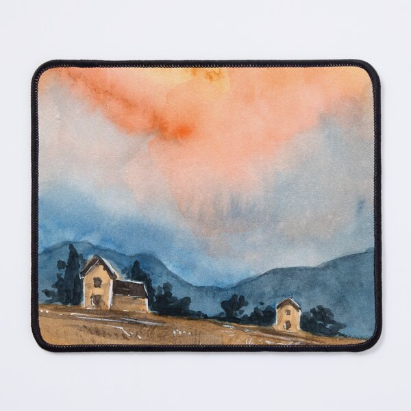 Item preview, Sunset in the Middle of Nowhere - Watercolor Painting designed and sold by Pattokarts.