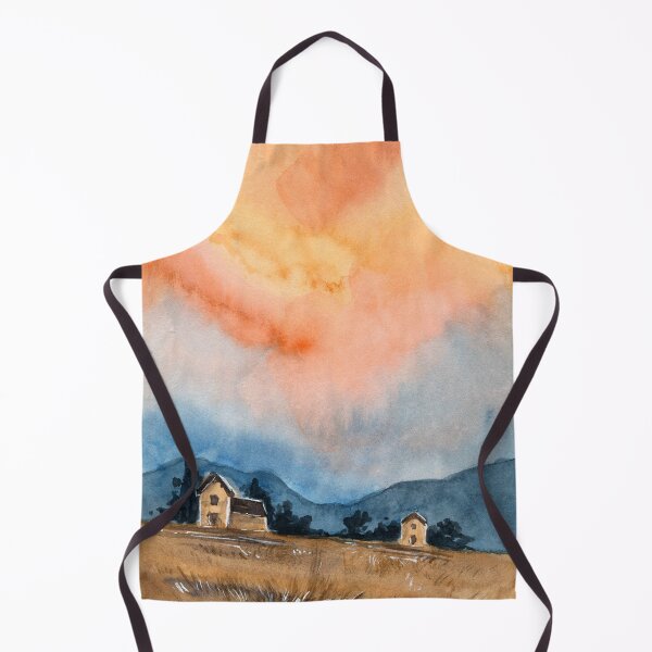 Item preview, Sunset in the Middle of Nowhere - Watercolor Painting designed and sold by Pattokarts.