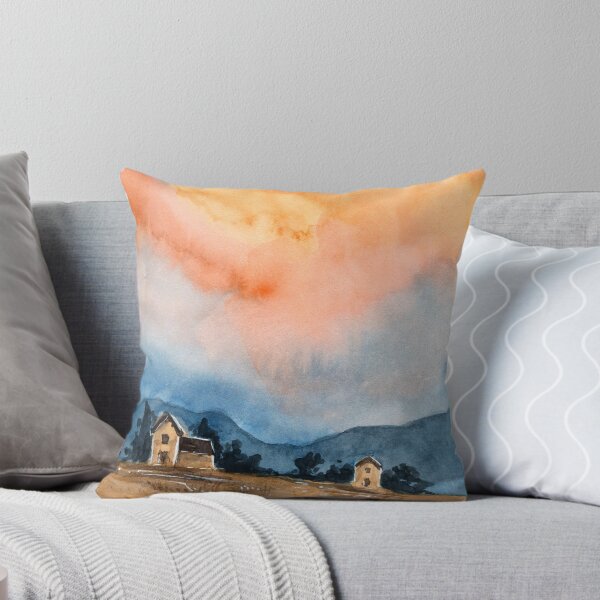 Item preview, Sunset in the Middle of Nowhere - Watercolor Painting designed and sold by Pattokarts.