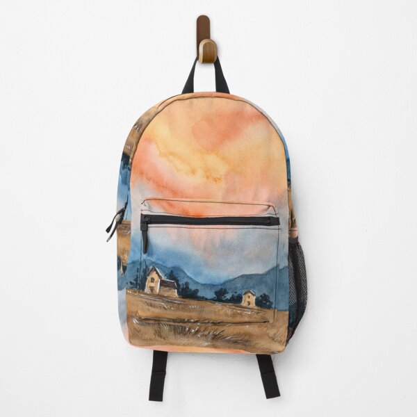 Item preview, Sunset in the Middle of Nowhere - Watercolor Painting designed and sold by Pattokarts.