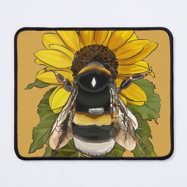 Item preview, Bumblebee on Flower by BeeFoxTree Ochre Yellow Mustard designed and sold by BeeFoxTree.