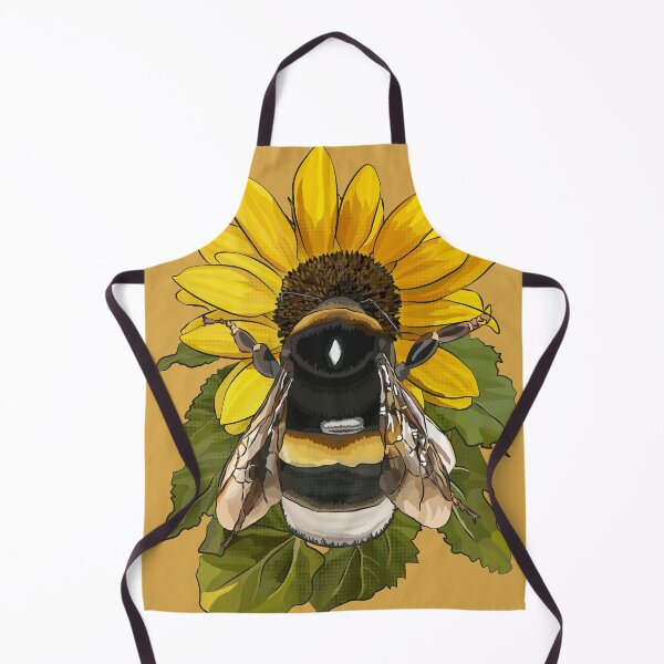 Item preview, Bumblebee on Flower by BeeFoxTree Ochre Yellow Mustard designed and sold by BeeFoxTree.