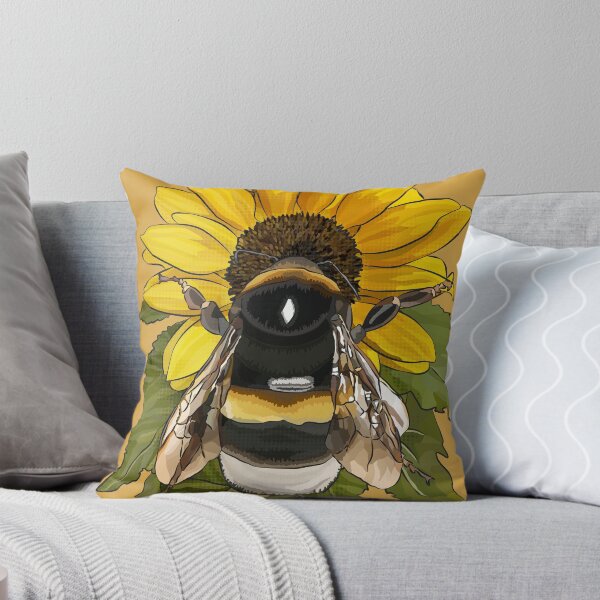 Item preview, Bumblebee on Flower by BeeFoxTree Ochre Yellow Mustard designed and sold by BeeFoxTree.