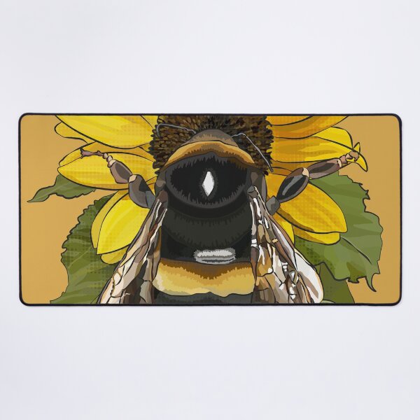 Item preview, Bumblebee on Flower by BeeFoxTree Ochre Yellow Mustard designed and sold by BeeFoxTree.