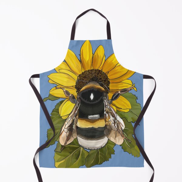 Item preview, Bumblebee on Flower by BeeFoxTree Sky Blue, Light Blue designed and sold by BeeFoxTree.