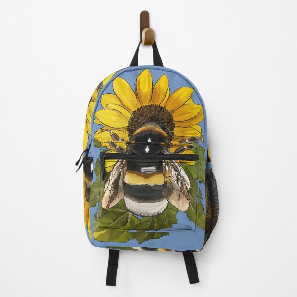 Item preview, Bumblebee on Flower by BeeFoxTree Sky Blue, Light Blue designed and sold by BeeFoxTree.