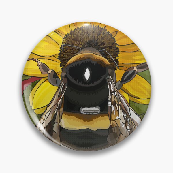 Item preview, Bumblebee on Flower by BeeFoxTree Fiery Red Hot Red designed and sold by BeeFoxTree.
