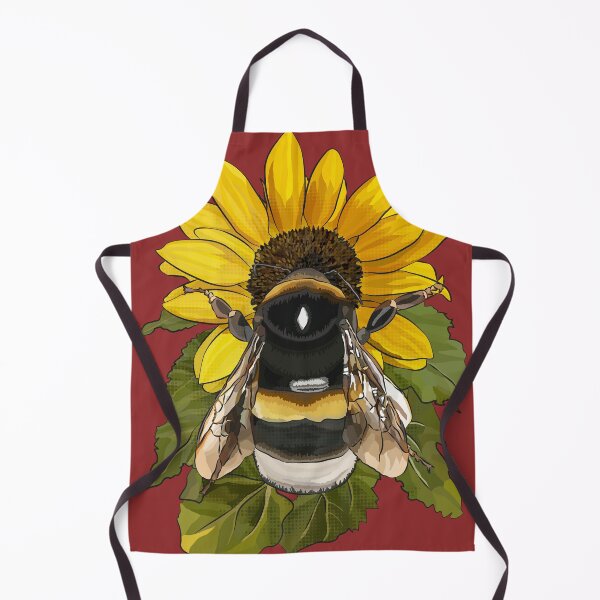 Item preview, Bumblebee on Flower by BeeFoxTree Fiery Red Hot Red designed and sold by BeeFoxTree.