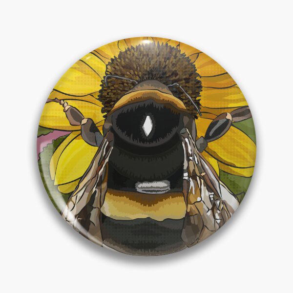 Item preview, Bumblebee on Flower by BeeFoxTree Pink Chalky Pink  designed and sold by BeeFoxTree.