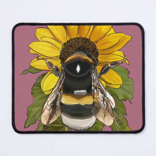 Item preview, Bumblebee on Flower by BeeFoxTree Pink Chalky Pink  designed and sold by BeeFoxTree.