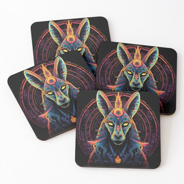 Item preview, Psychedelic Angry Anubis: Wrath of the Jackal designed and sold by PsyCloth.