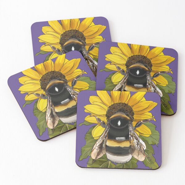 Item preview, Bumblebee on Flower by BeeFoxTree Ultraviolet, violet, purple designed and sold by BeeFoxTree.