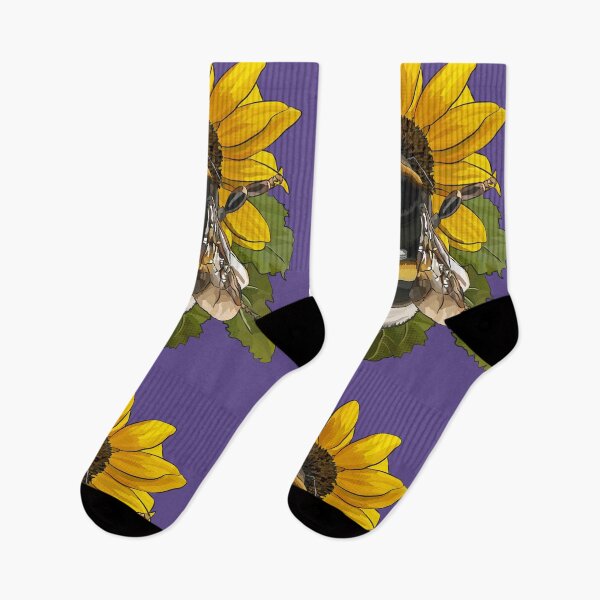 Item preview, Bumblebee on Flower by BeeFoxTree Ultraviolet, violet, purple designed and sold by BeeFoxTree.