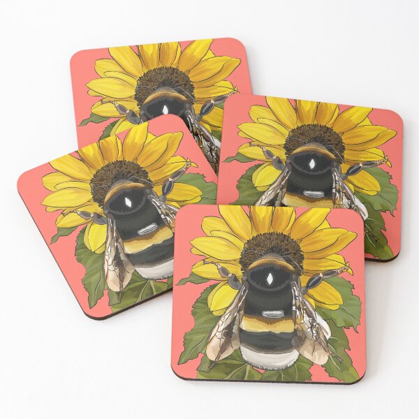 Item preview, Bumblebee on Flower by BeeFoxTree Coral designed and sold by BeeFoxTree.