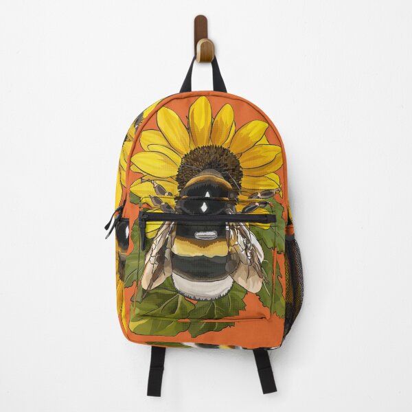 Item preview, Bumblebee on Flower by BeeFoxTree Deep Carrot Ornge designed and sold by BeeFoxTree.