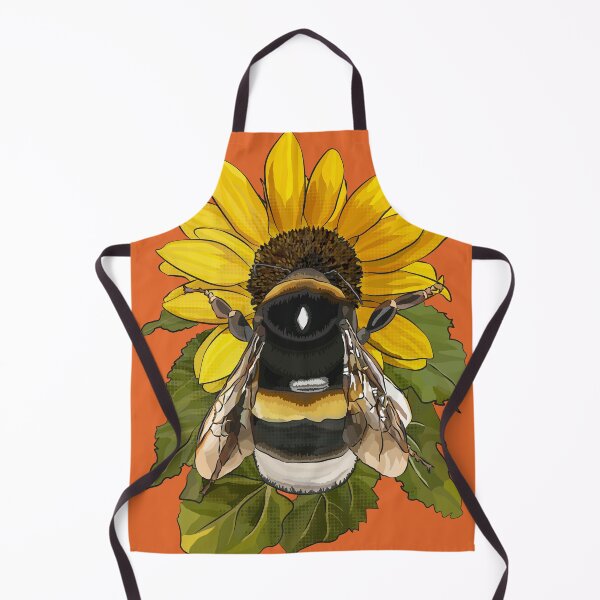 Item preview, Bumblebee on Flower by BeeFoxTree Deep Carrot Ornge designed and sold by BeeFoxTree.