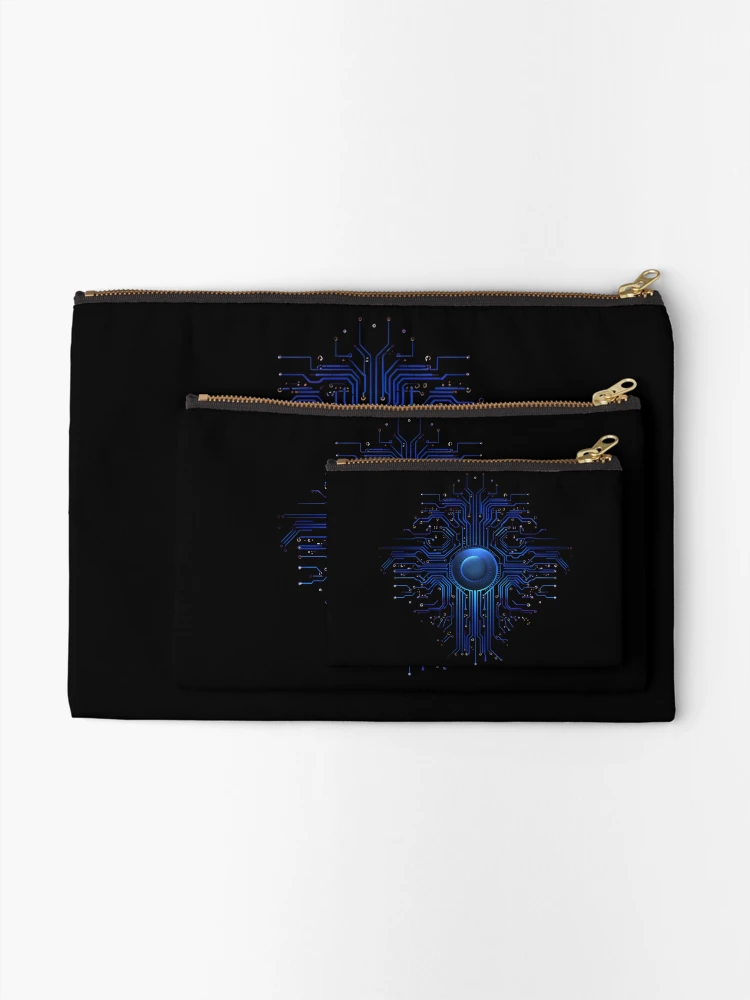 Thumbnail 2 of 4, Zipper Pouch, Machine Learning AI Data Science Circuit Programmer Coder designed and sold by farhanhafeez.