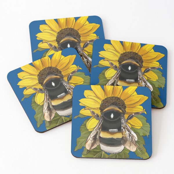 Item preview, Bumblebee on Flower by BeeFoxTree Classic Blue designed and sold by BeeFoxTree.