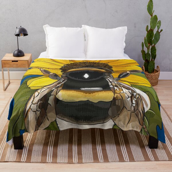 Item preview, Bumblebee on Flower by BeeFoxTree Classic Blue designed and sold by BeeFoxTree.