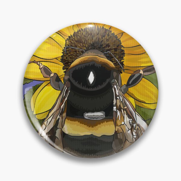 Item preview, Bumblebee on Flower by BeeFoxTree Very Peri Periwinkle purple designed and sold by BeeFoxTree.