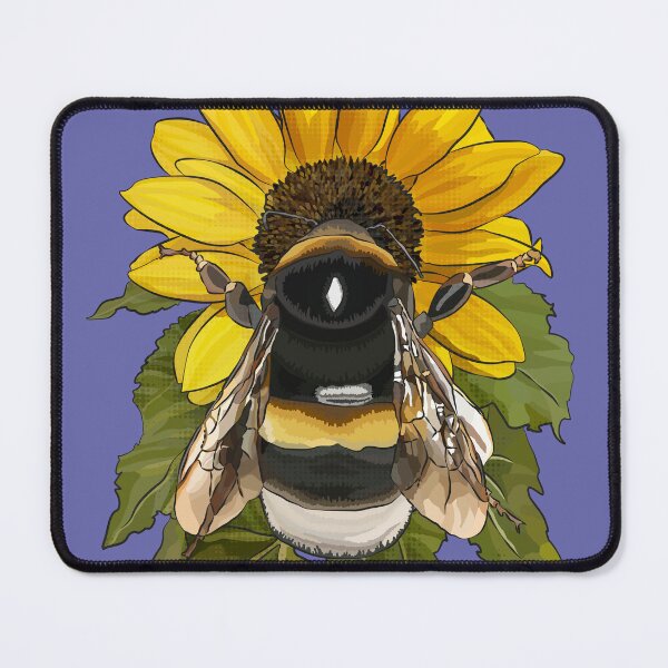 Item preview, Bumblebee on Flower by BeeFoxTree Very Peri Periwinkle purple designed and sold by BeeFoxTree.