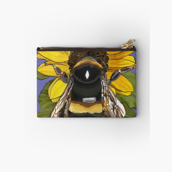 Item preview, Bumblebee on Flower by BeeFoxTree Very Peri Periwinkle purple designed and sold by BeeFoxTree.