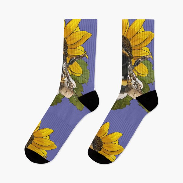 Item preview, Bumblebee on Flower by BeeFoxTree Very Peri Periwinkle purple designed and sold by BeeFoxTree.