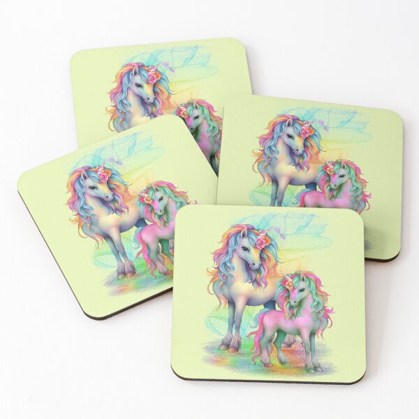 Item preview, Two Magical Rainbow Unicorns designed and sold by LoneAngel.