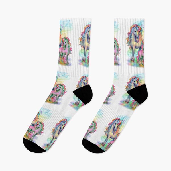 Item preview, Two Magical Rainbow Unicorns designed and sold by LoneAngel.