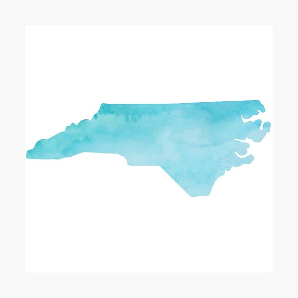 Item preview, Blue Watercolor North Carolina designed and sold by kevgib.