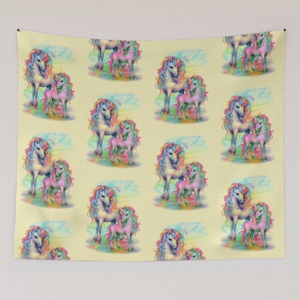 Item preview, Two Magical Rainbow Unicorns designed and sold by LoneAngel.